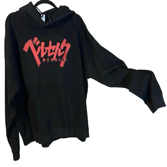Berserk Anime Graphic Hoodie Black 4XL Circle Clothing Red Logo Pullover manga - Picture 1 of 7